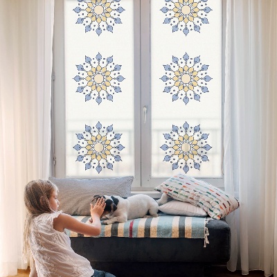 Milchglasfolie Fenster Buntglasoptik Dekorative Mandala