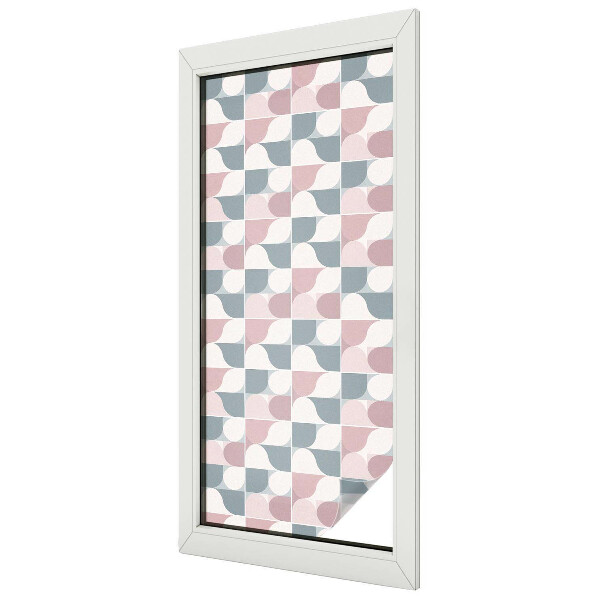 Fensterfolie mit Motiv Buntglas Pastellmuster