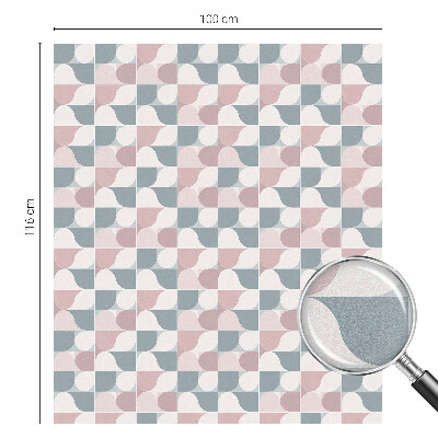 Fensterfolie mit Motiv Buntglas Pastellmuster