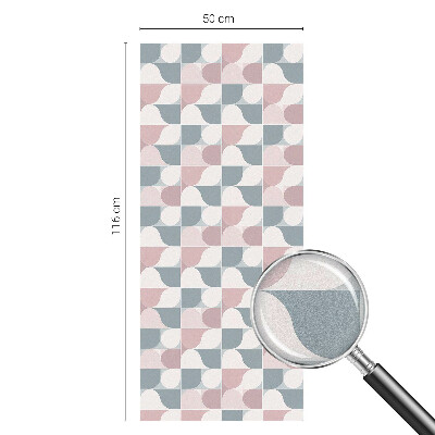 Fensterfolie mit Motiv Buntglas Pastellmuster