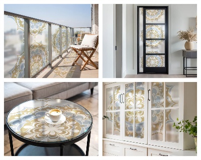 Fensterfolie Sichtschutz Boho-Mandalas