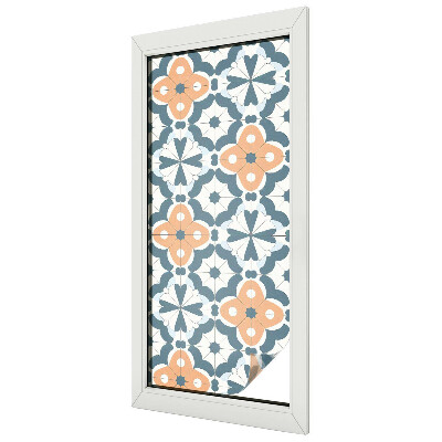 Milchglasfolie Fenster Buntglasoptik Mosaikblumen