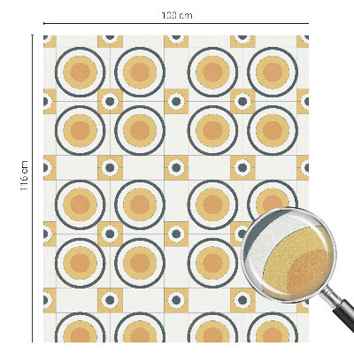 Fensterfolie mit Motiv Buntglas Retro-Kreise