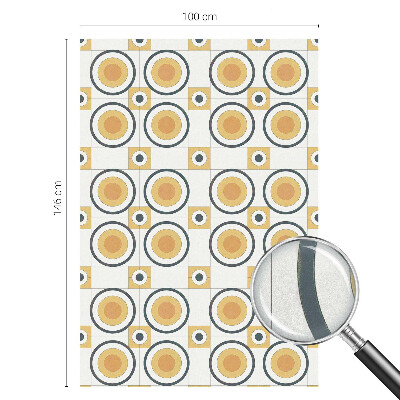 Fensterfolie mit Motiv Buntglas Retro-Kreise
