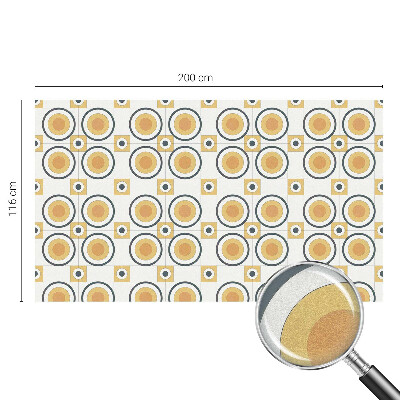 Fensterfolie mit Motiv Buntglas Retro-Kreise