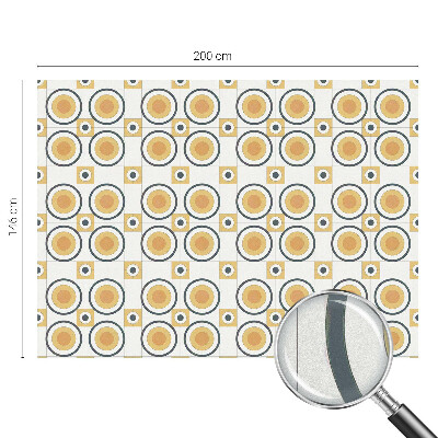 Fensterfolie mit Motiv Buntglas Retro-Kreise