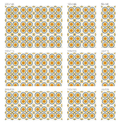 Fensterfolie mit Motiv Buntglas Retro-Kreise