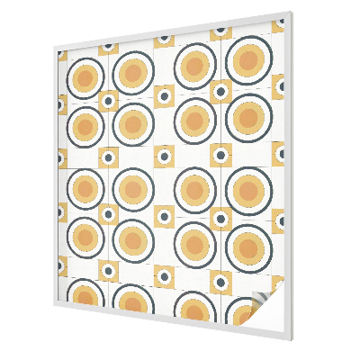 Fensterfolie mit Motiv Buntglas Retro-Kreise