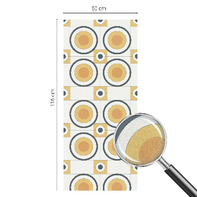 Fensterfolie mit Motiv Buntglas Retro-Kreise