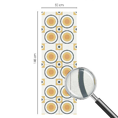 Fensterfolie mit Motiv Buntglas Retro-Kreise