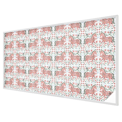 Fensterfolie mit Motiv Buntglas Bunte Pferde