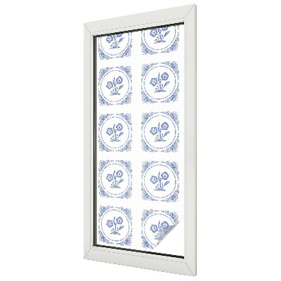 Milchglasfolie Fenster Buntglasoptik Zarte Blüten