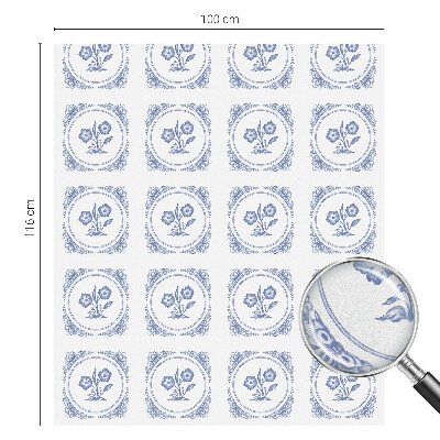 Milchglasfolie Fenster Buntglasoptik Zarte Blüten