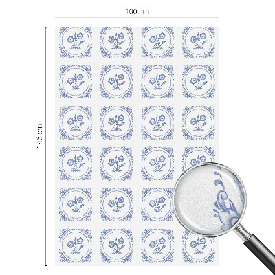 Milchglasfolie Fenster Buntglasoptik Zarte Blüten