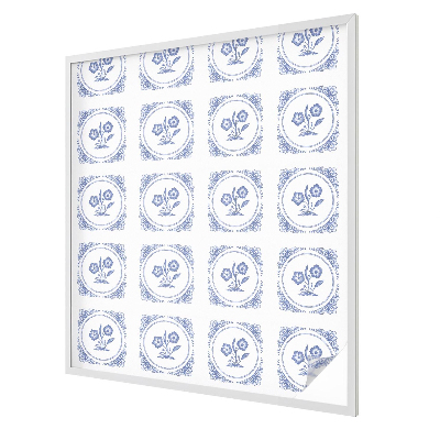 Milchglasfolie Fenster Buntglasoptik Zarte Blüten