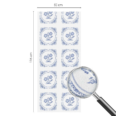 Milchglasfolie Fenster Buntglasoptik Zarte Blüten