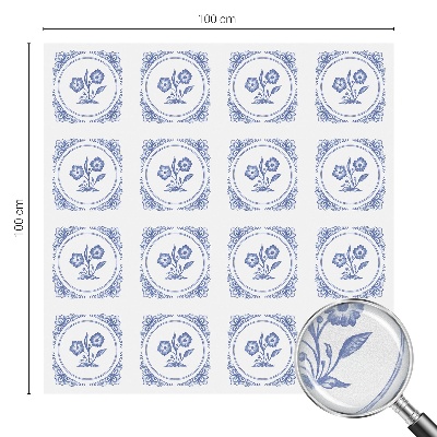 Milchglasfolie Fenster Buntglasoptik Zarte Blüten