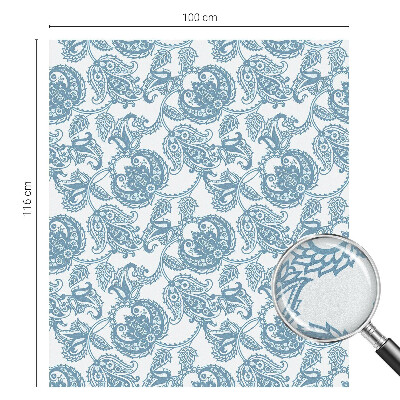 Fensterfolie Sichtschutz Blaue Ornamente
