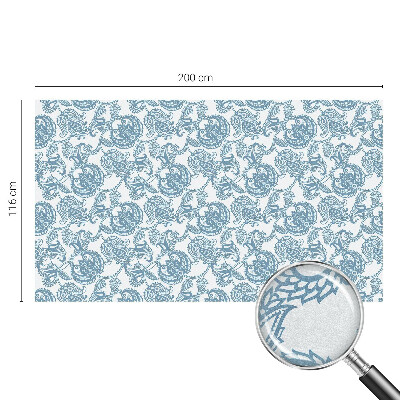 Fensterfolie Sichtschutz Blaue Ornamente