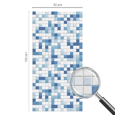 Fensterfolie mit Motiv Buntglas Kachelspiel