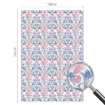 Milchglasfolie Fenster Buntglasoptik Blumensymmetrie