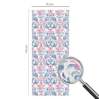 Milchglasfolie Fenster Buntglasoptik Blumensymmetrie