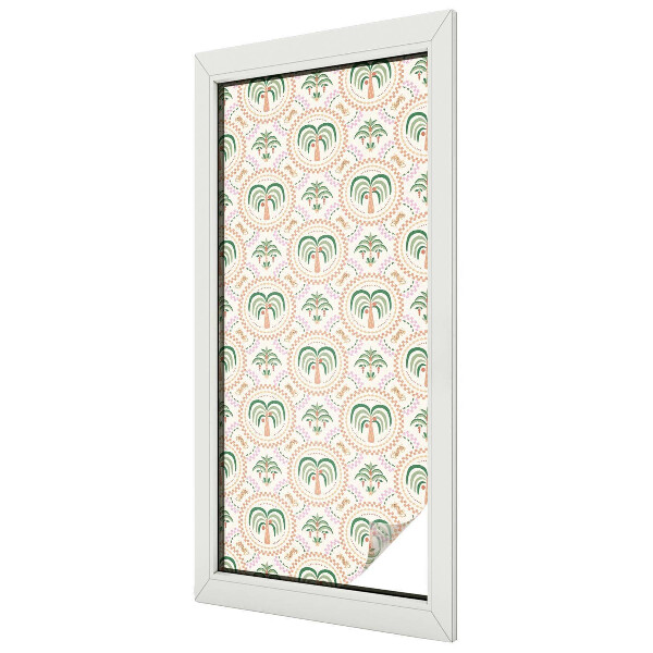 Fensterfolie Sichtschutz Exotische Palmen