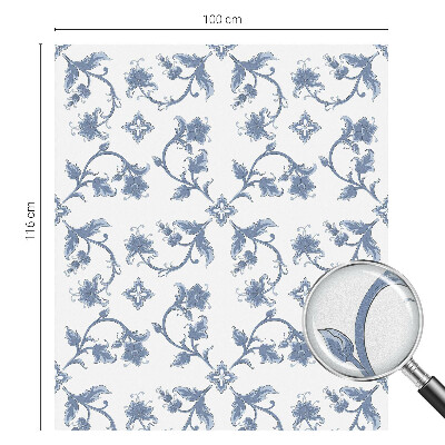 Fensterfolie mit Motiv Buntglas Blumenschmuck