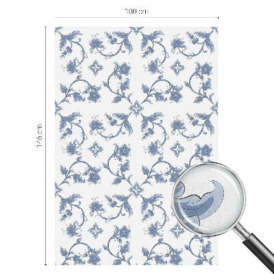 Fensterfolie mit Motiv Buntglas Blumenschmuck