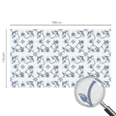 Fensterfolie mit Motiv Buntglas Blumenschmuck