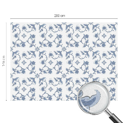 Fensterfolie mit Motiv Buntglas Blumenschmuck