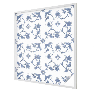 Fensterfolie mit Motiv Buntglas Blumenschmuck