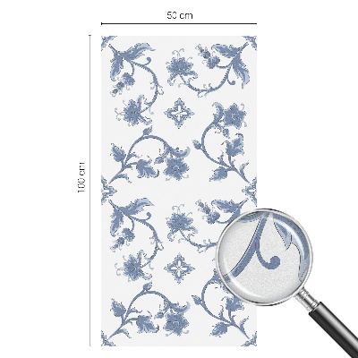 Fensterfolie mit Motiv Buntglas Blumenschmuck