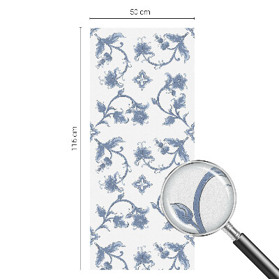 Fensterfolie mit Motiv Buntglas Blumenschmuck