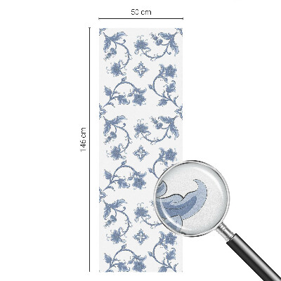 Fensterfolie mit Motiv Buntglas Blumenschmuck