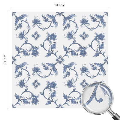 Fensterfolie mit Motiv Buntglas Blumenschmuck