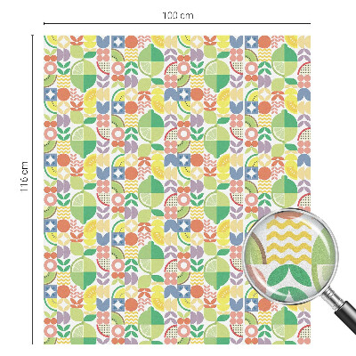 Fensterfolie Sichtschutz Bunte Früchte