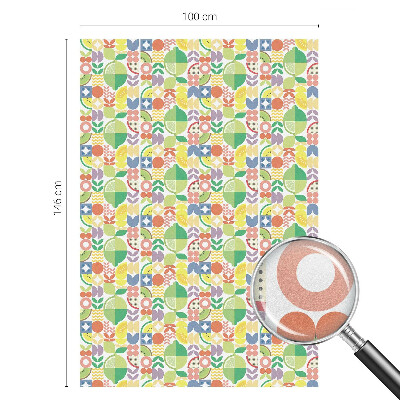 Fensterfolie Sichtschutz Bunte Früchte