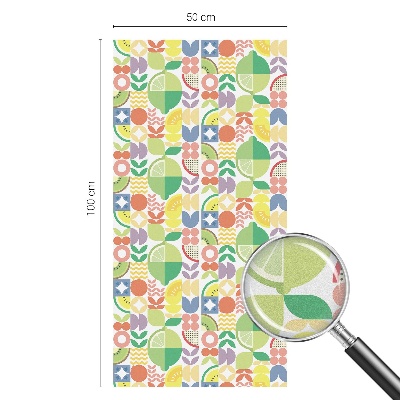 Fensterfolie Sichtschutz Bunte Früchte