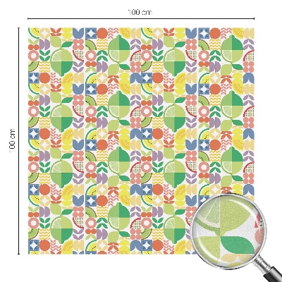 Fensterfolie Sichtschutz Bunte Früchte