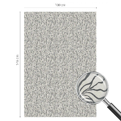 Milchglasfolie Fenster Buntglasoptik Blätter Blüten