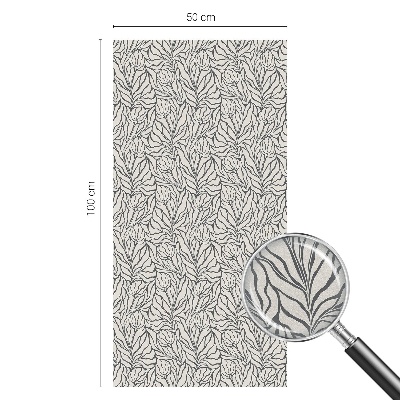 Milchglasfolie Fenster Buntglasoptik Blätter Blüten