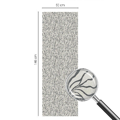 Milchglasfolie Fenster Buntglasoptik Blätter Blüten