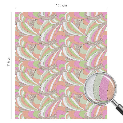 Fensterfolie mit Motiv Buntglas Buntes Zickzackmuster