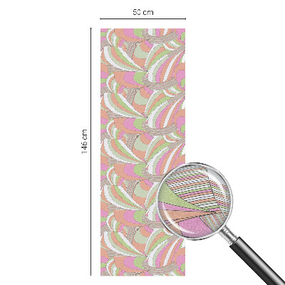 Fensterfolie mit Motiv Buntglas Buntes Zickzackmuster