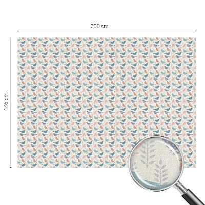 Milchglasfolie Fenster Buntglasoptik Pastellfarbene Vögel