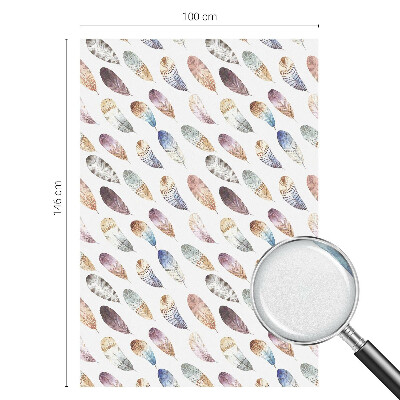 Fensterfolie mit Motiv Buntglas Boho-Federn