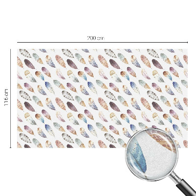 Fensterfolie mit Motiv Buntglas Boho-Federn