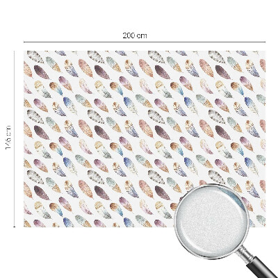 Fensterfolie mit Motiv Buntglas Boho-Federn