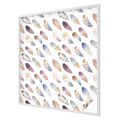 Fensterfolie mit Motiv Buntglas Boho-Federn